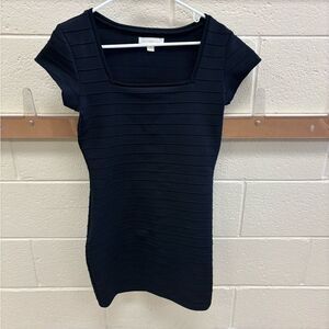 Nicki Minaj Black Ribbed Fitted Mini Dress